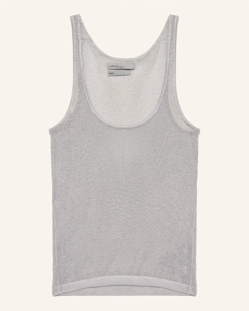 AllSaints Stricktop Silvi Mit Glitzergarn grau Silber
