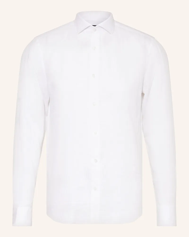 Strellson Leinenhemd CEASAR Regular Fit Weiss
