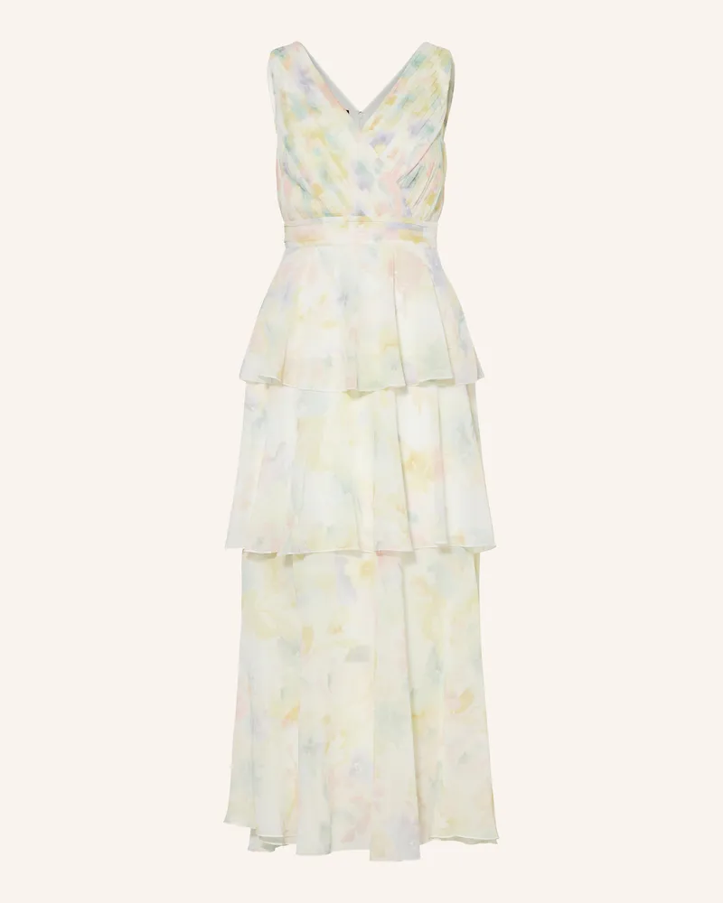 Apart Abendkleid in Wickeloptik Hellgelb