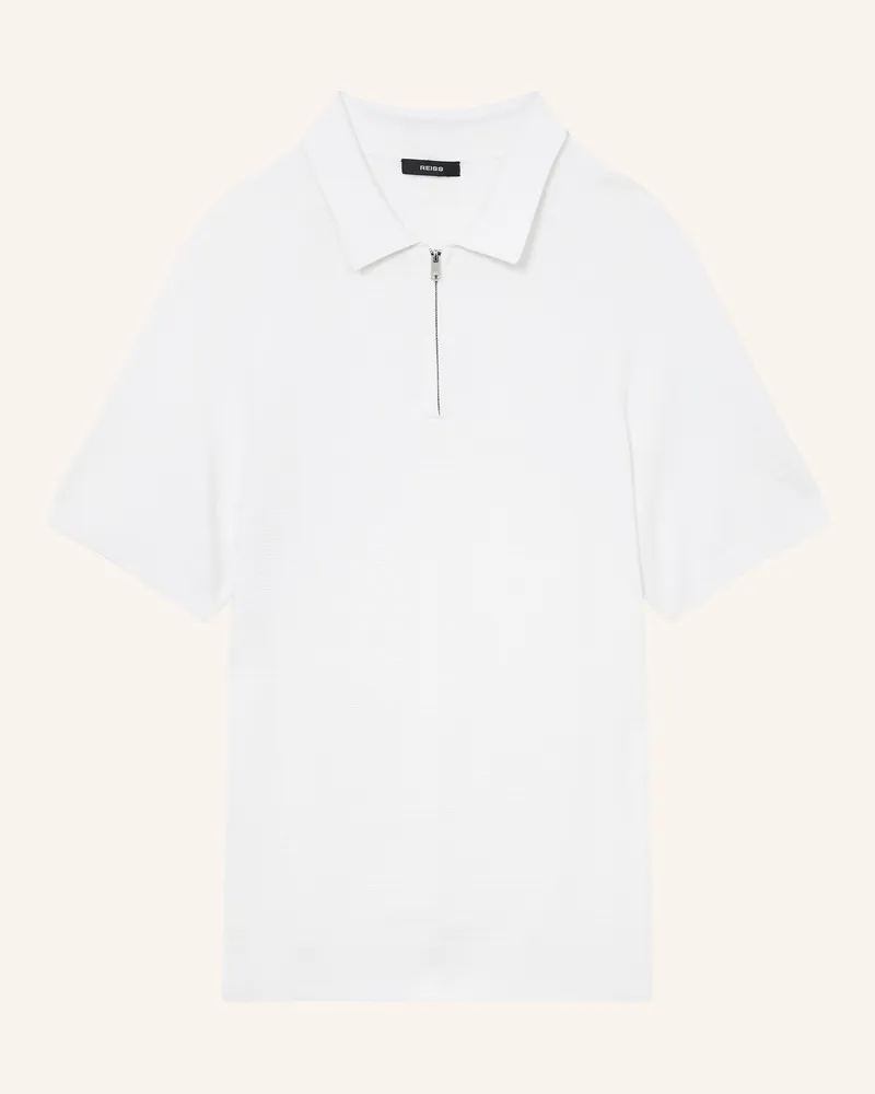 Reiss Strick-Poloshirt Estate weiss Weiss