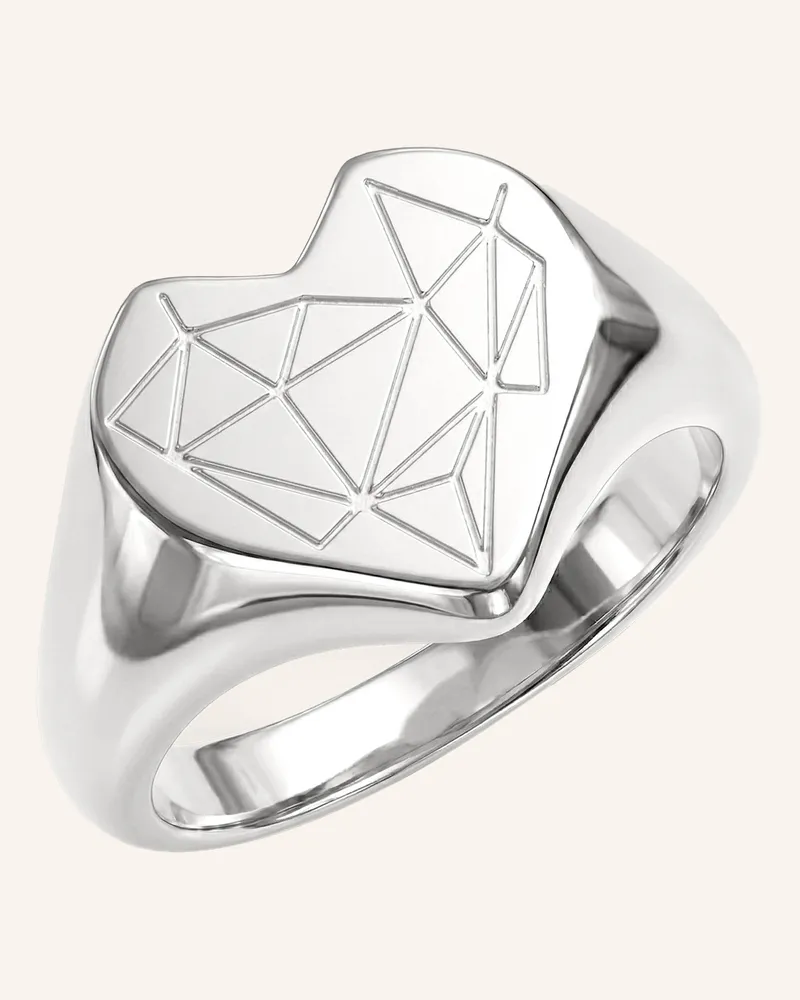 Liebeskind Ring  Aus  Edelstahl silber Silber