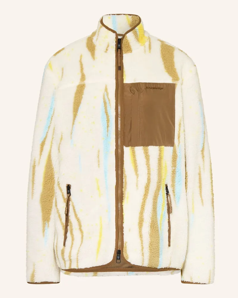 Knowledge Cotton Apparel Fleecejacke NOTHERN LIGHTS Ecru