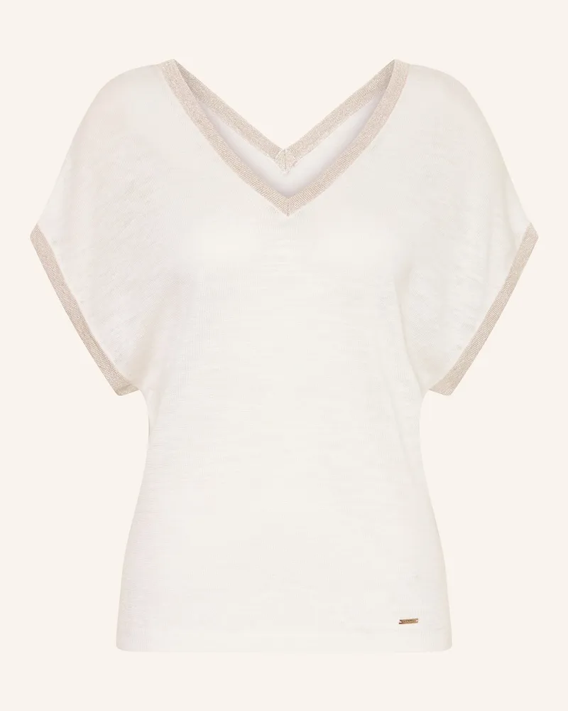 cinque Strickshirt Cimayo Mit Leinen weiss Weiss