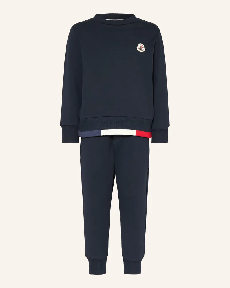Moncler Set: Sweatshirt und Sweatpants Dunkelblau