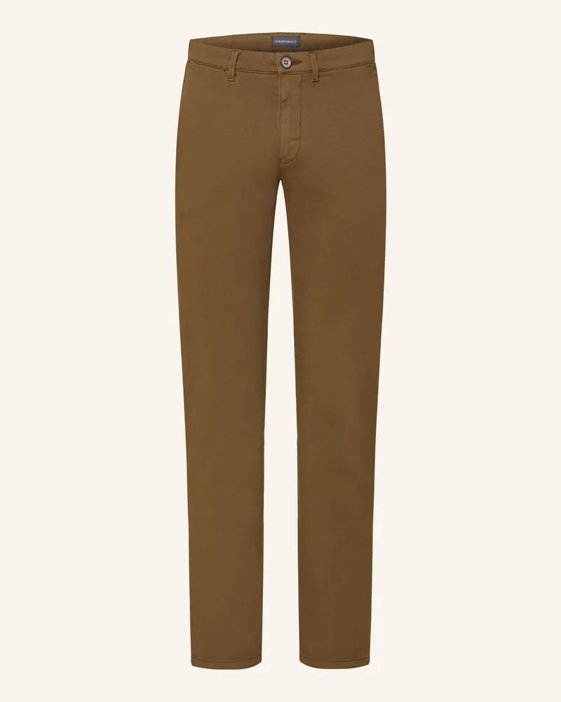 Strokesman's Piqué-Chino Slim Fit braun Braun