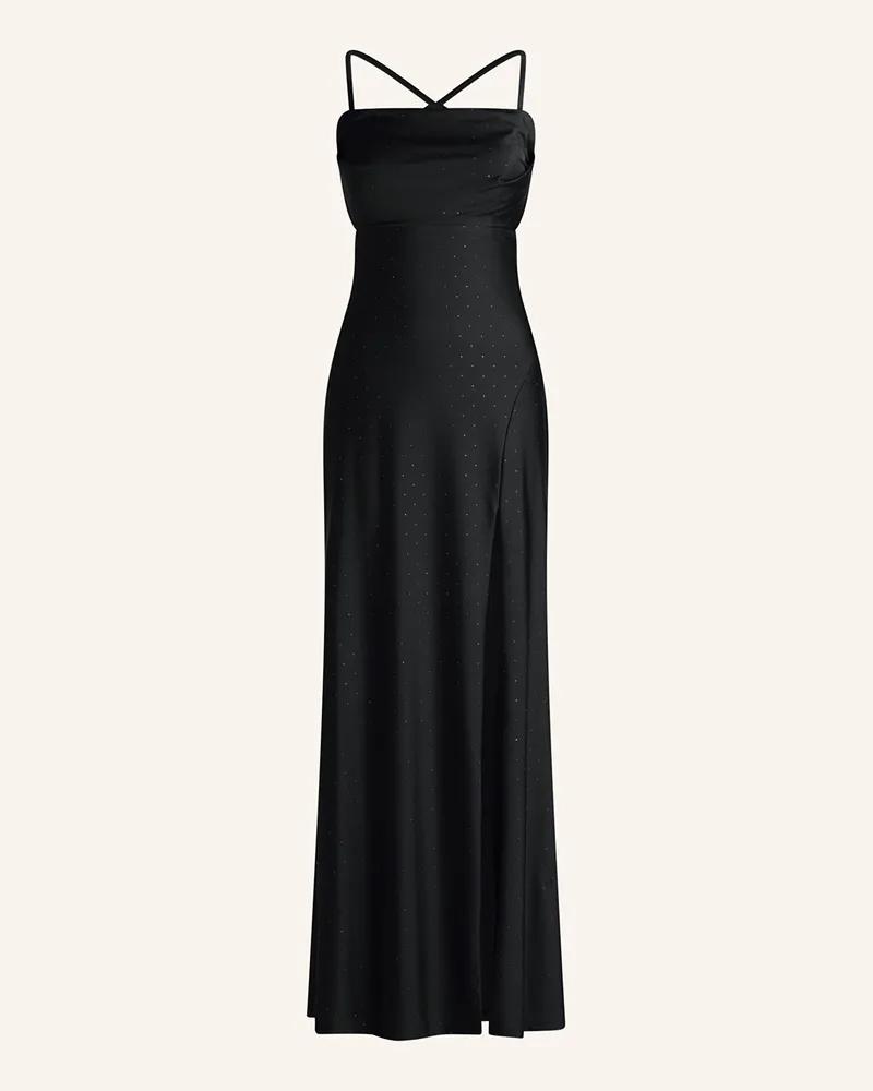 Vera Mont Abendkleid mit Cut-outs und Schmucksteinen Schwarz