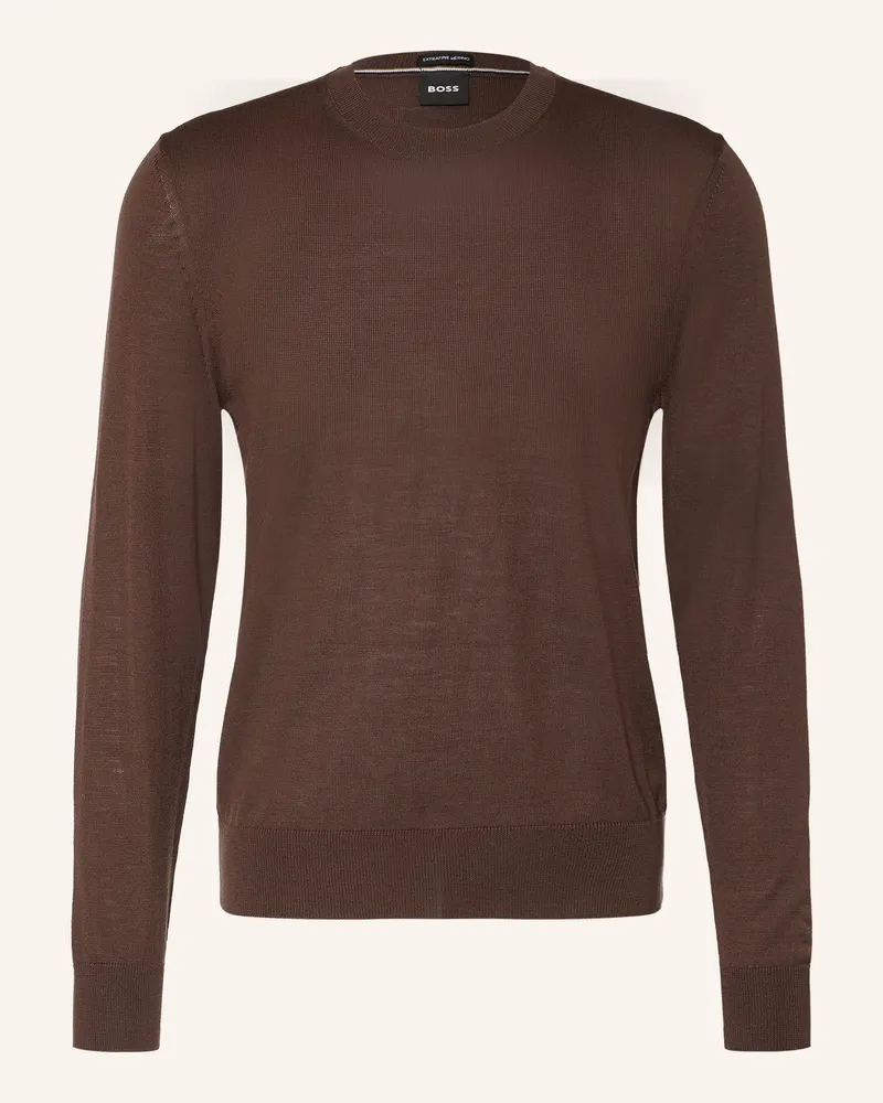 HUGO BOSS Pullover Leno braun Dunkelbraun