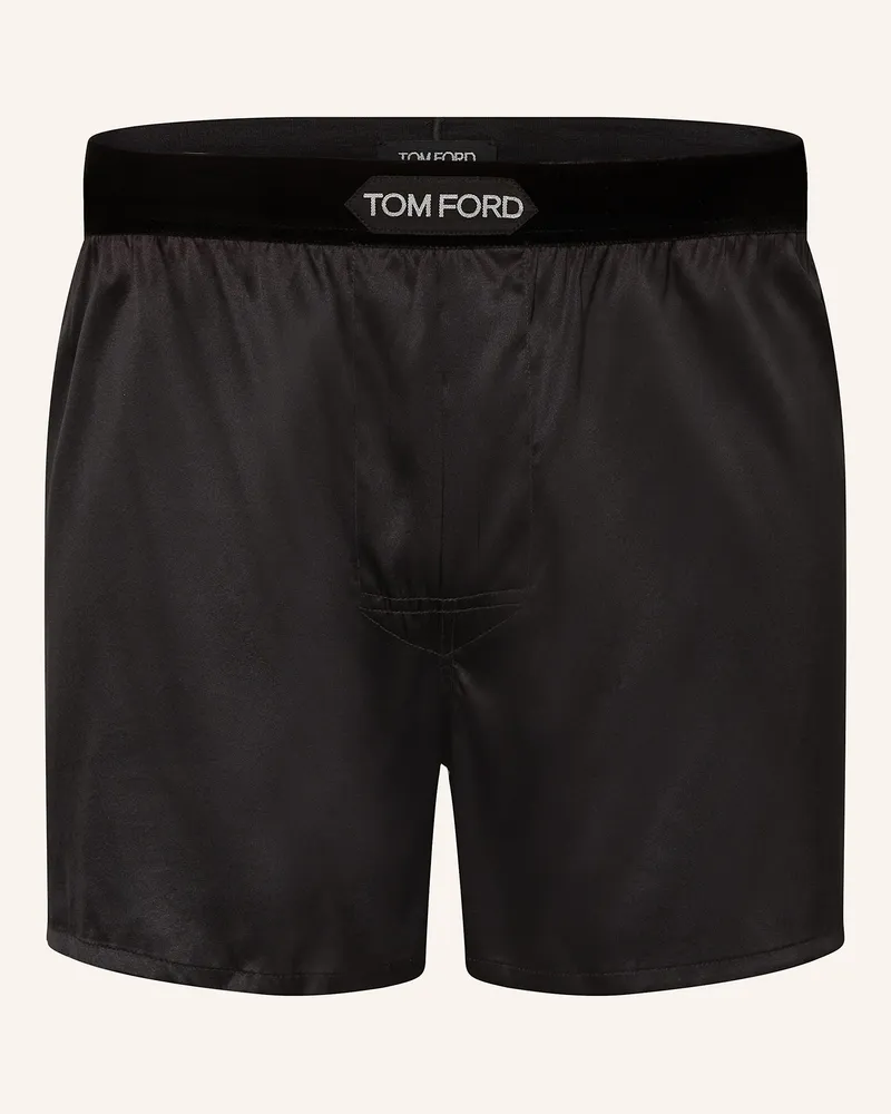 Tom Ford Boxershorts Aus Seide braun Dunkelbraun