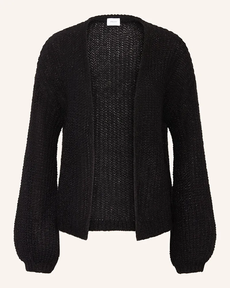 Darling Harbour Strickhülle mit Pailletten und Glitzergarn Schwarz