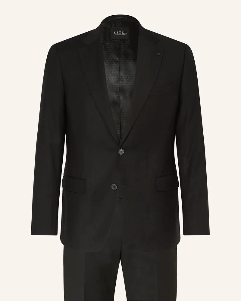 Digel Anzug Daren Regular Fit schwarz Schwarz