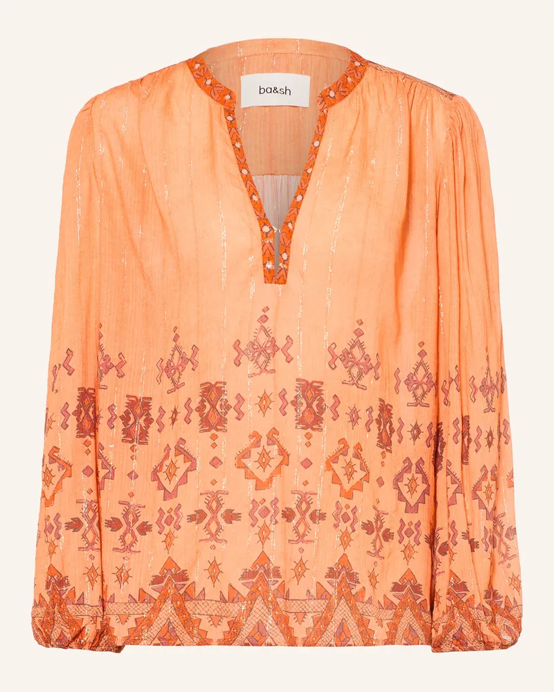 ba&sh Blusenshirt Zato Mit Glitzergarn orange Lachs
