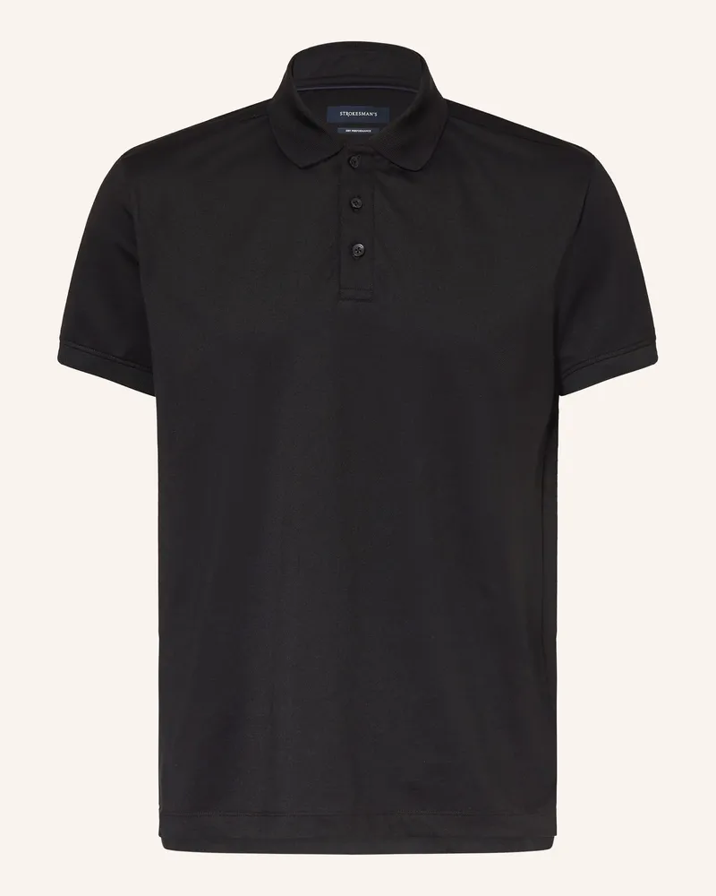 Strokesman's Jersey-Poloshirt Schwarz