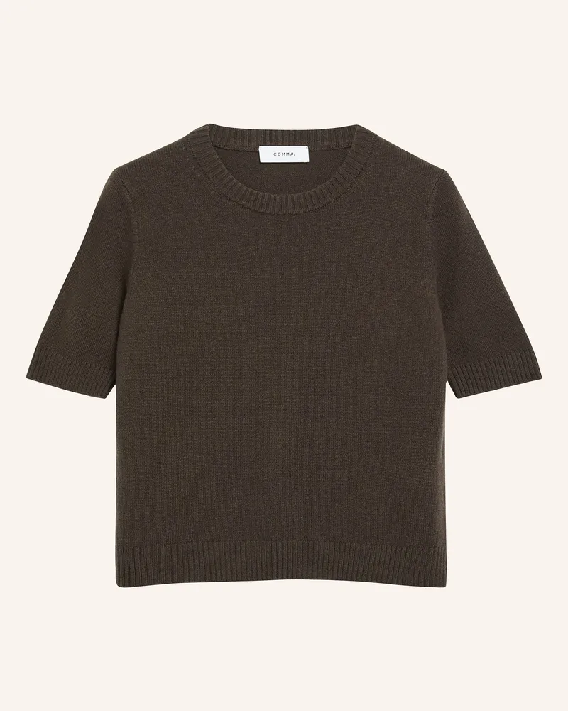 COMMA Strickshirt braun Dunkelbraun