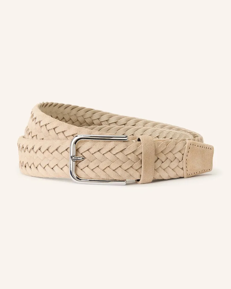 SCHUCHARD & FRIESE  Flechtgürtel Simone Aus Leder beige Creme
