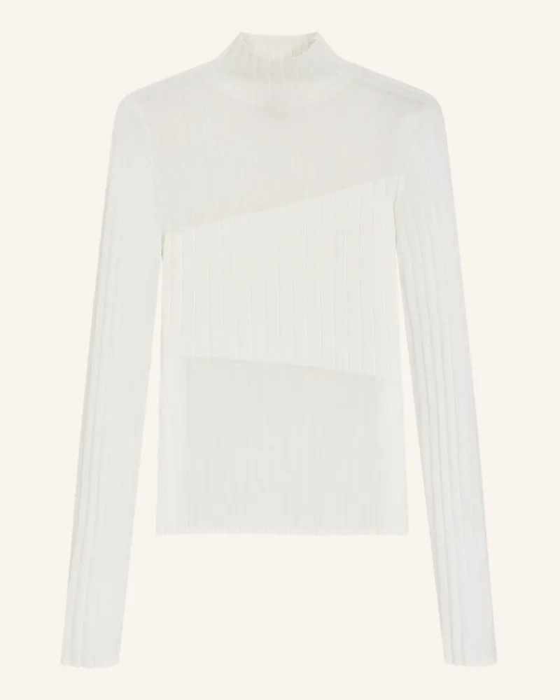 HUGO BOSS Pullover SICLAMINO Slim Fit Weiss