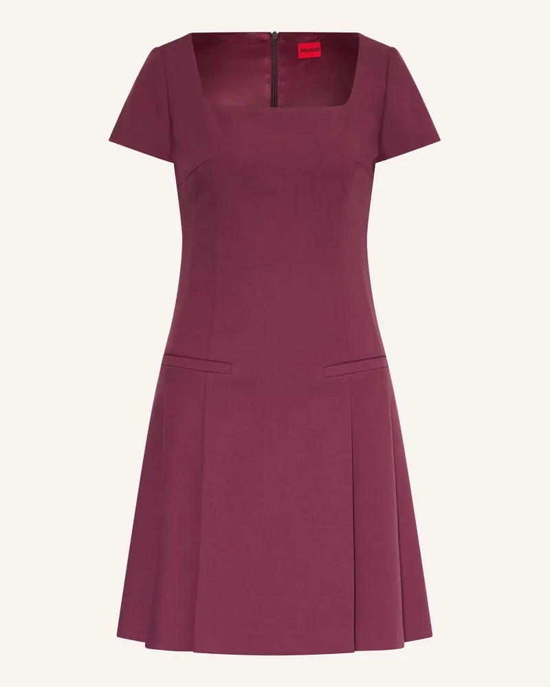 HUGO BOSS Kleid Kefina rot Dunkellila