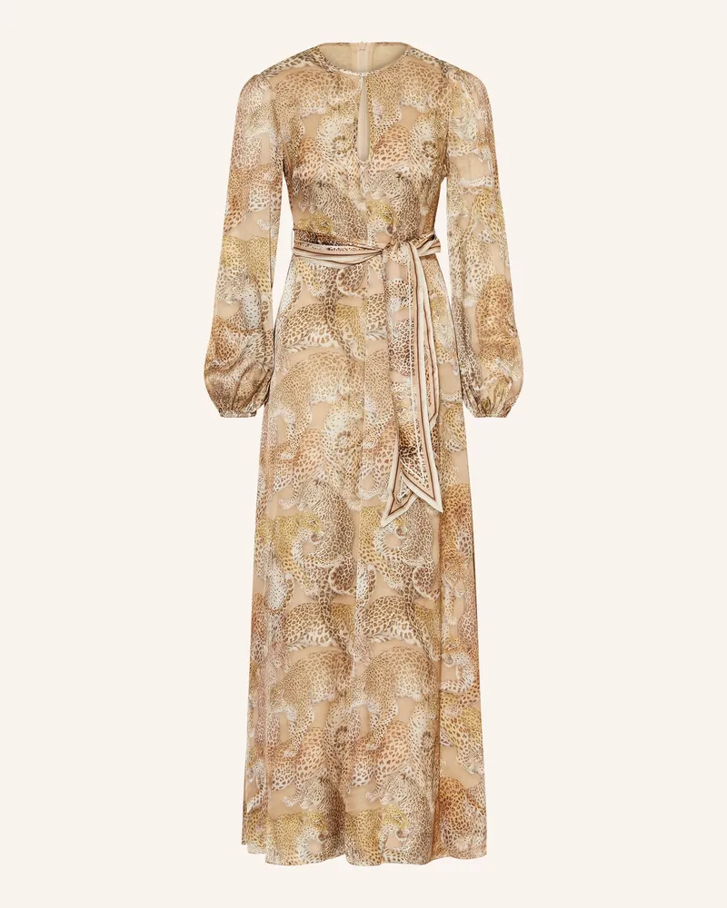 Zimmermann Seidenkleid Rebellion braun Hellbraun
