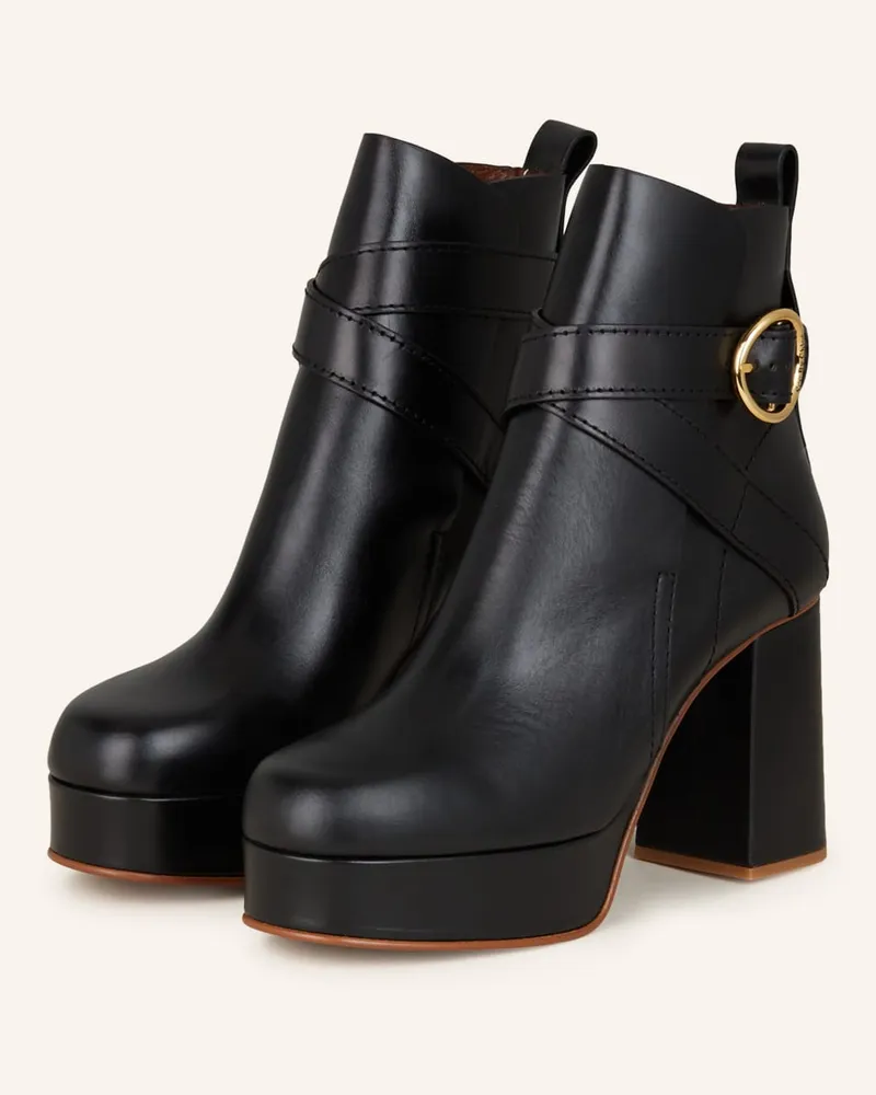 See by Chloé Plateau-Stiefeletten LYNA - SCHWARZ Schwarz