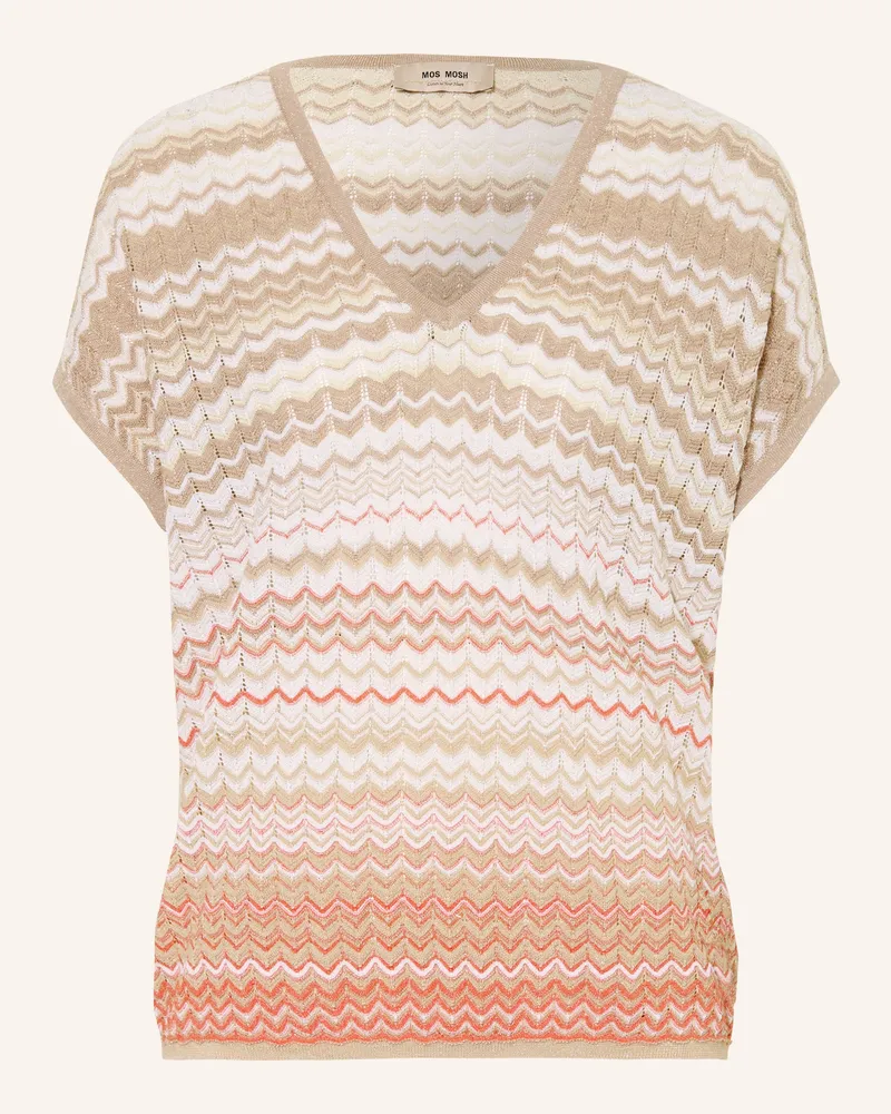 Mos Mosh Strickshirt Mmshani Mit Glitzergarn weiss Creme