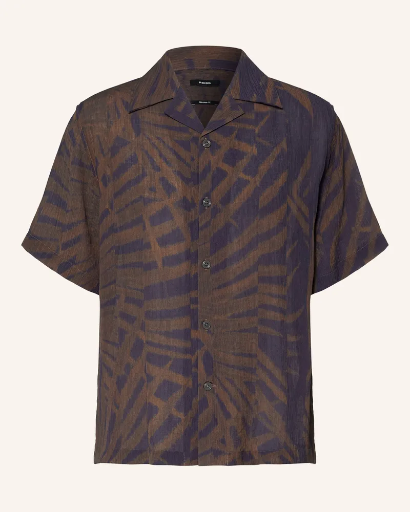 Reiss Resorthemd Shindora Relaxed Fit blau Dunkelblau