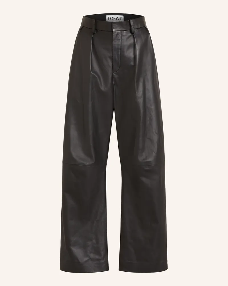 Loewe Lederhose schwarz Schwarz