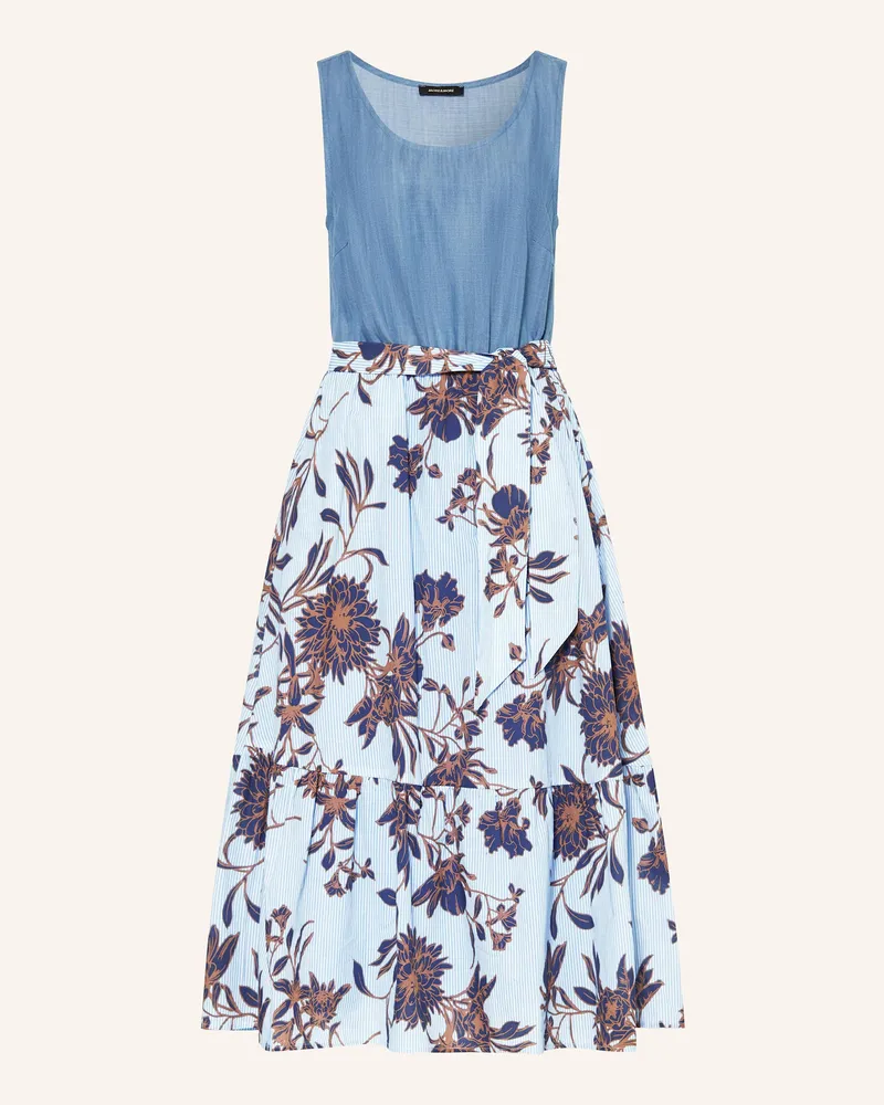 More & More Kleid im Materialmix Blau