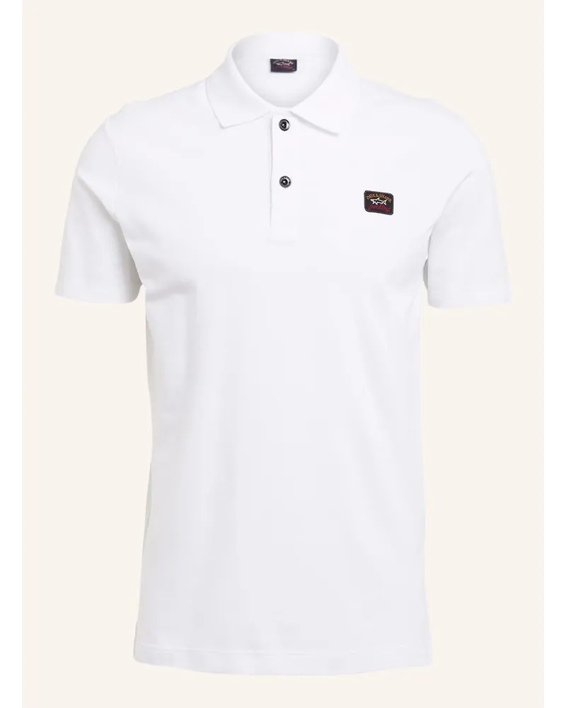 Paul & Shark Piqué-Poloshirt Weiss