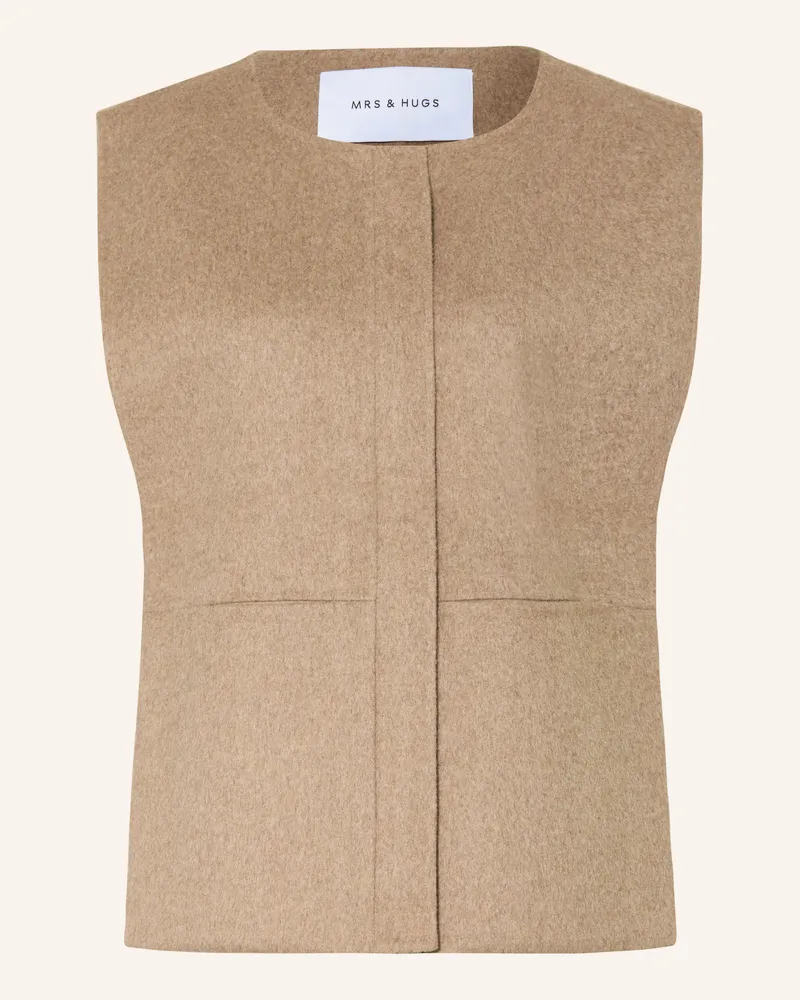 Mrs & HUGS Weste beige Beige