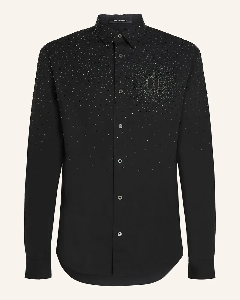 Karl Lagerfeld Hemd schwarz Schwarz