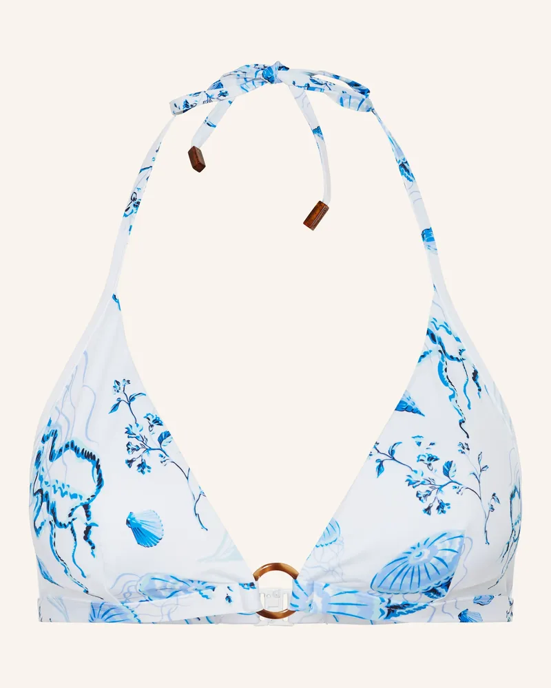 Vilebrequin Neckholder-Bikini-Top MEDUSA AND SHELLS Weiss