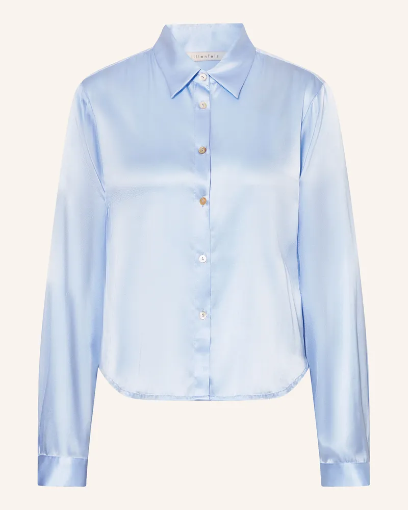 lilienfels Hemdbluse aus Seide Hellblau