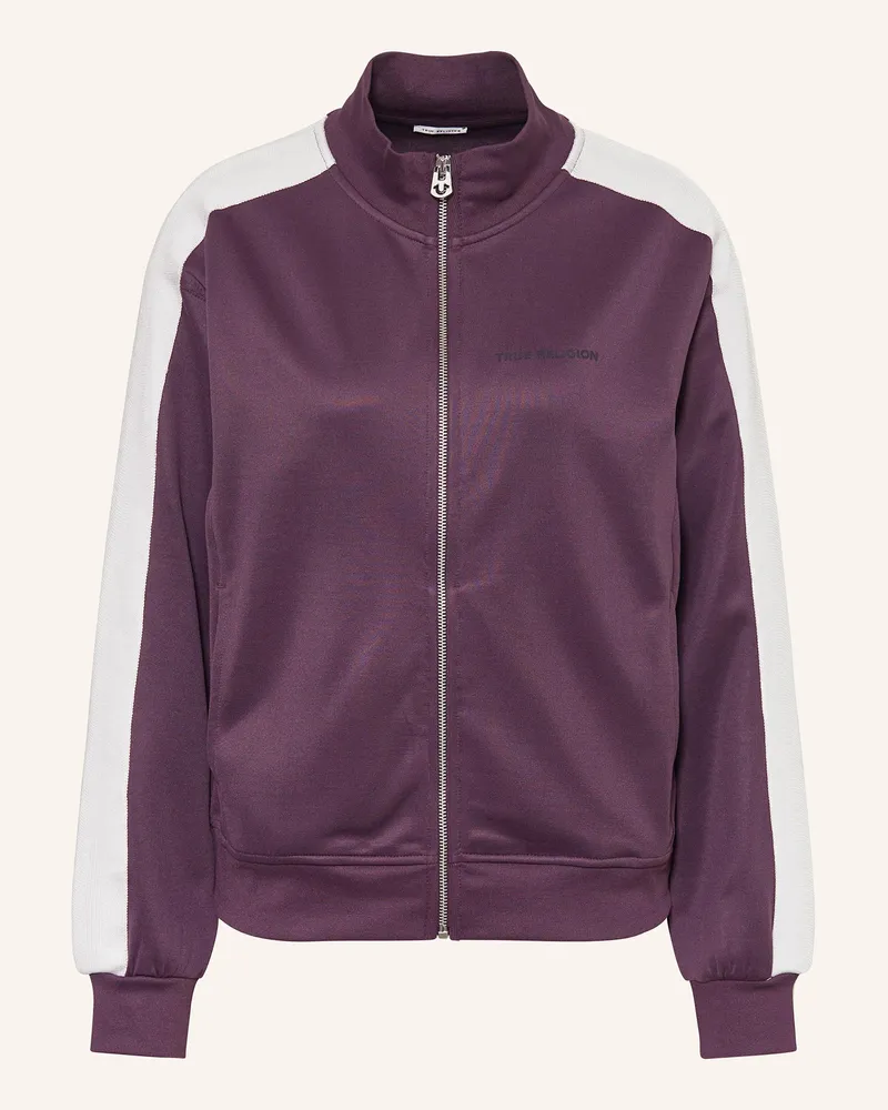 True Religion Trainingsjacke TAYLOR mit Galonstreifen Dunkellila