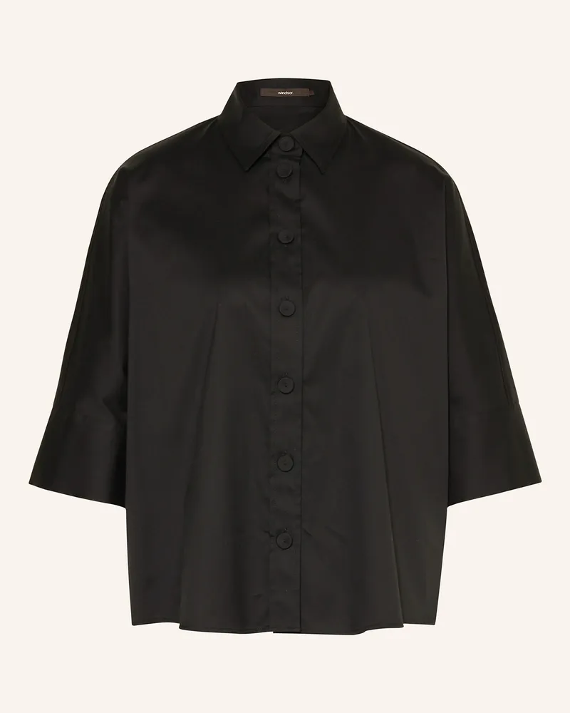 windsor. Hemdbluse mit 3/4-Arm Schwarz