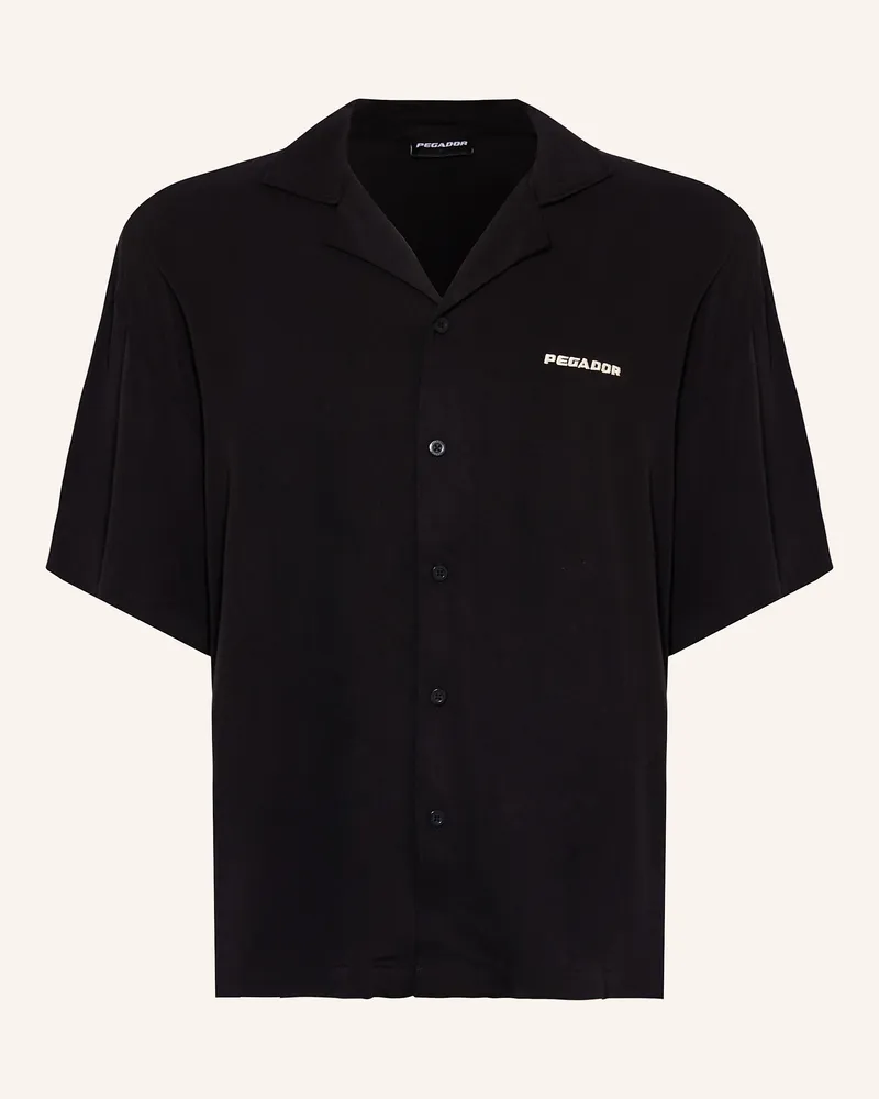 PEGADOR Resorthemd Comfort Fit Schwarz