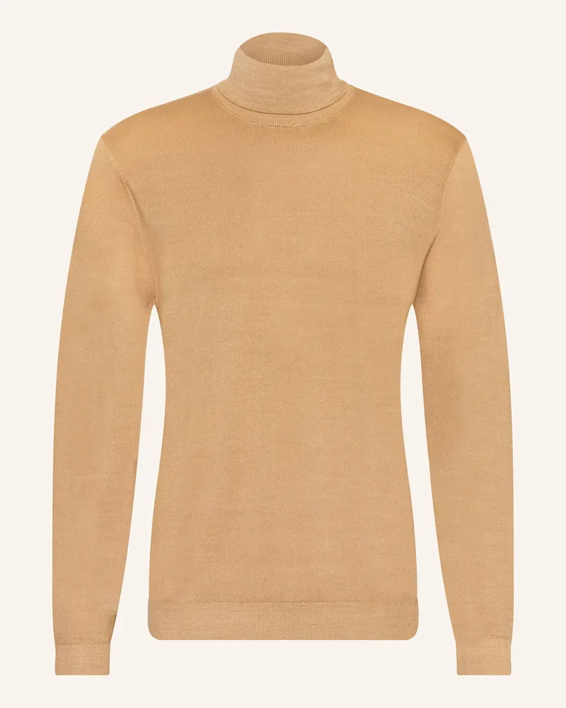 Pierre Cardin Rollkragenpullover Hellbraun