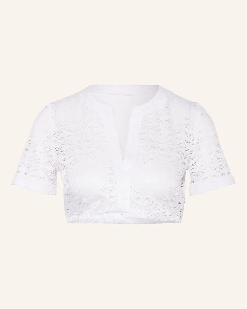 Johann & Johanna Dirndlbluse weiss Weiss