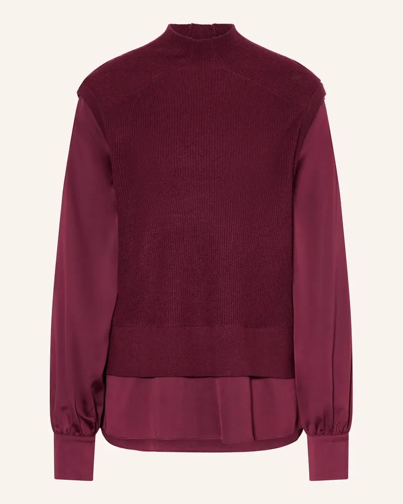 Ted Baker Pullover Caycey Im Materialmix rot Dunkelrot