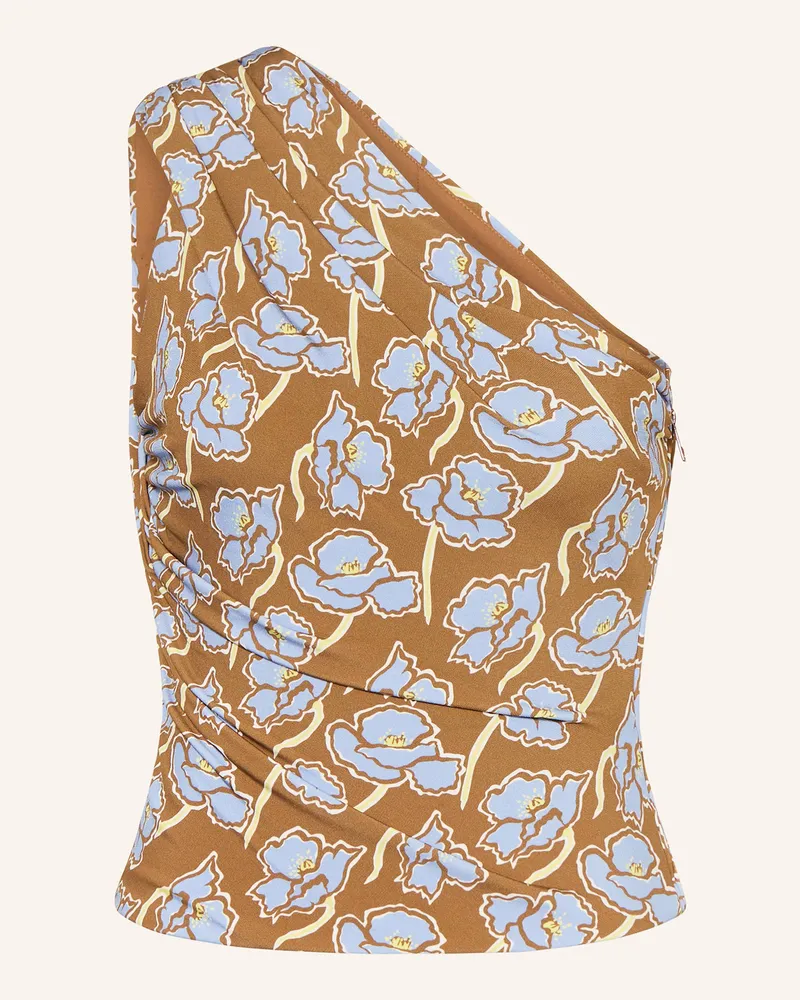 Versace One-Shoulder-Top Braun