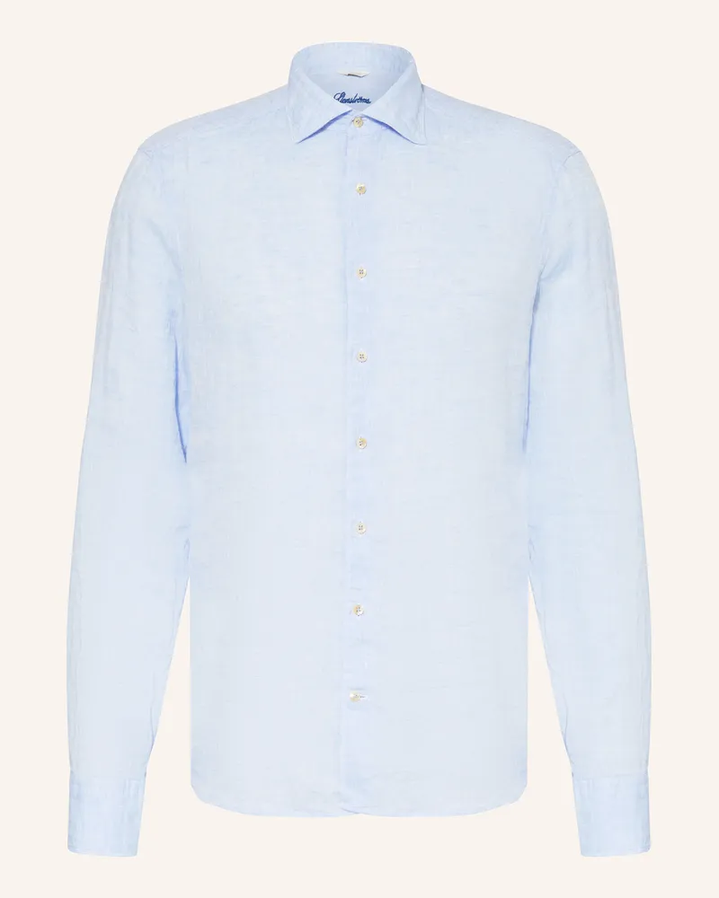 Stenströms Leinenhemd Slim Fit blau Hellblau