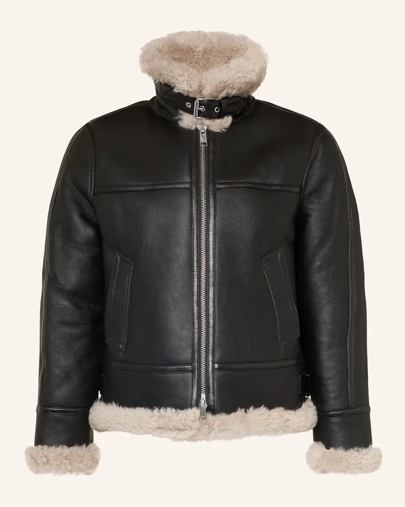 AllSaints Lederjacke Lennox schwarz Schwarz