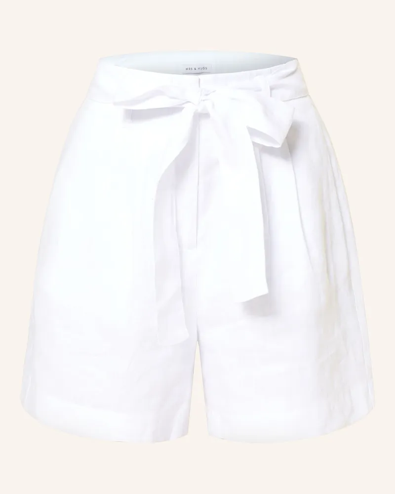 Mrs & HUGS Leinenshorts Weiss