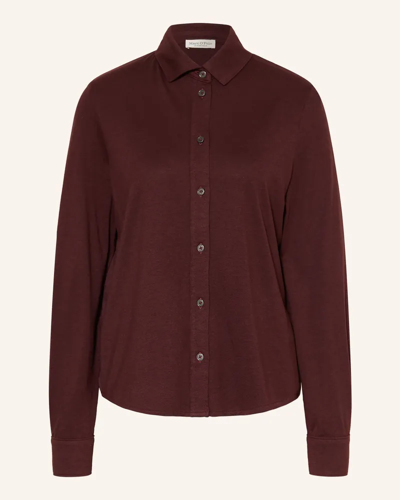 Marc O'Polo Hemdbluse Aus Jersey rot Dunkelrot