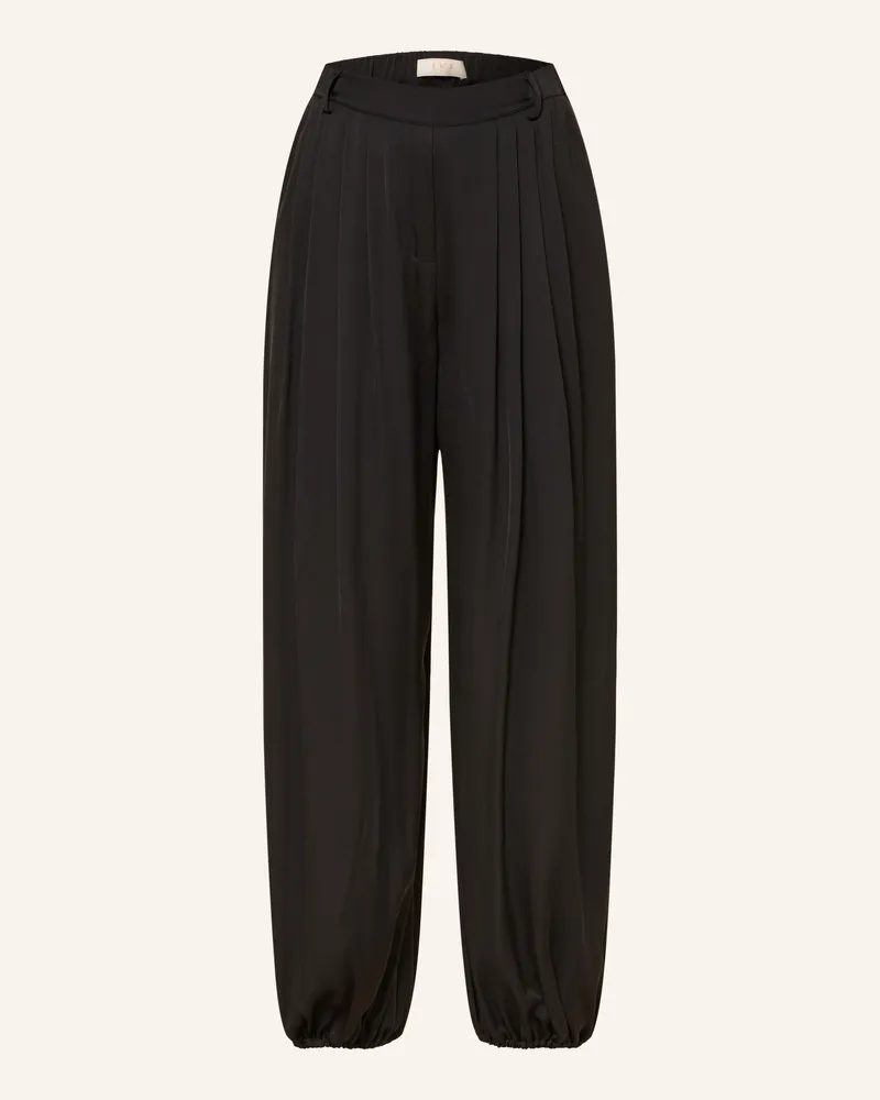 IVI Collection Satinhose Mit Seide schwarz Schwarz