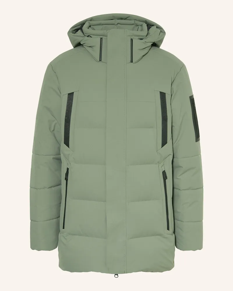HUGO BOSS Daunenjacke BLOCK X mit abnehmbarer Kapuze Grün