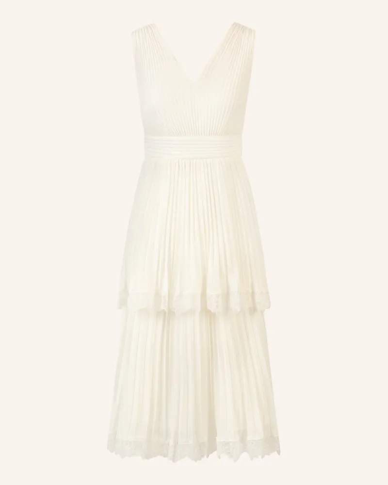 Apart Plisseekleid weiss Creme
