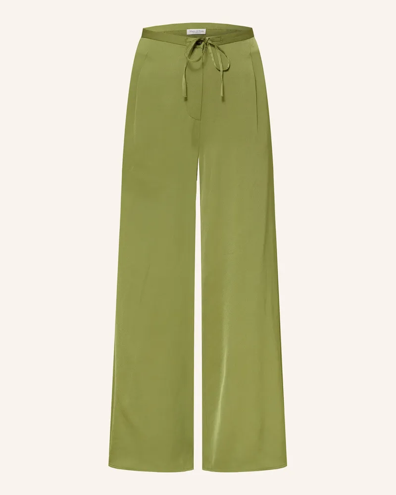 Marc O'Polo Marlenehose Aus Satin gruen Oliv