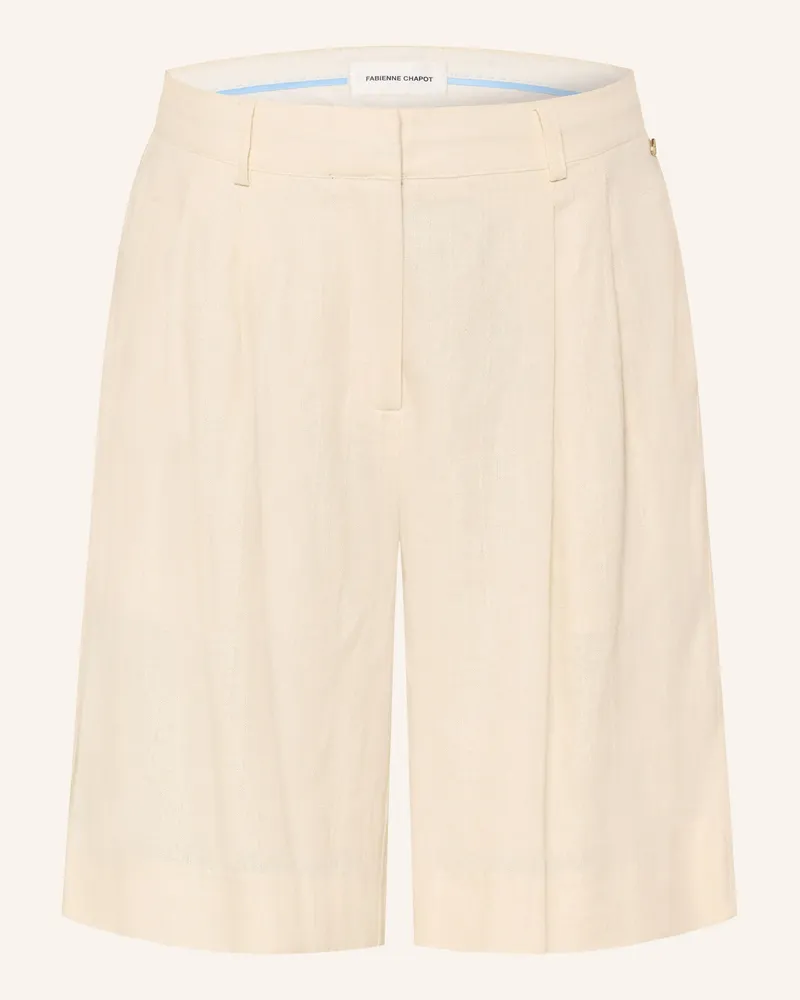 Fabienne Chapot Shorts Carlo Mit Leinen weiss Creme