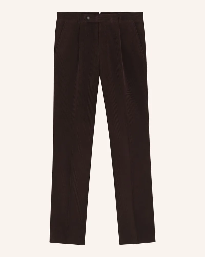 HUGO BOSS Businesshose C-Perino-Pl-Wg-264 Tapered Fit braun Dunkelbraun