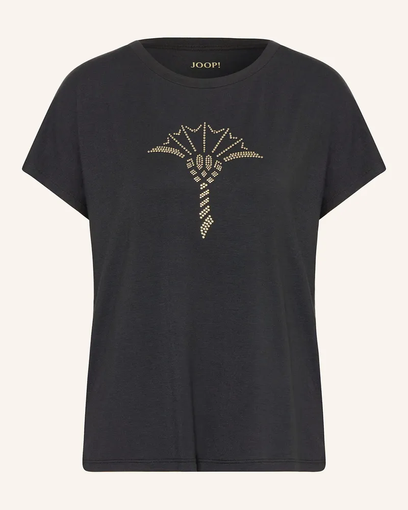 JOOP! Schlafshirt Mit Schmucksteinen schwarz Schwarz