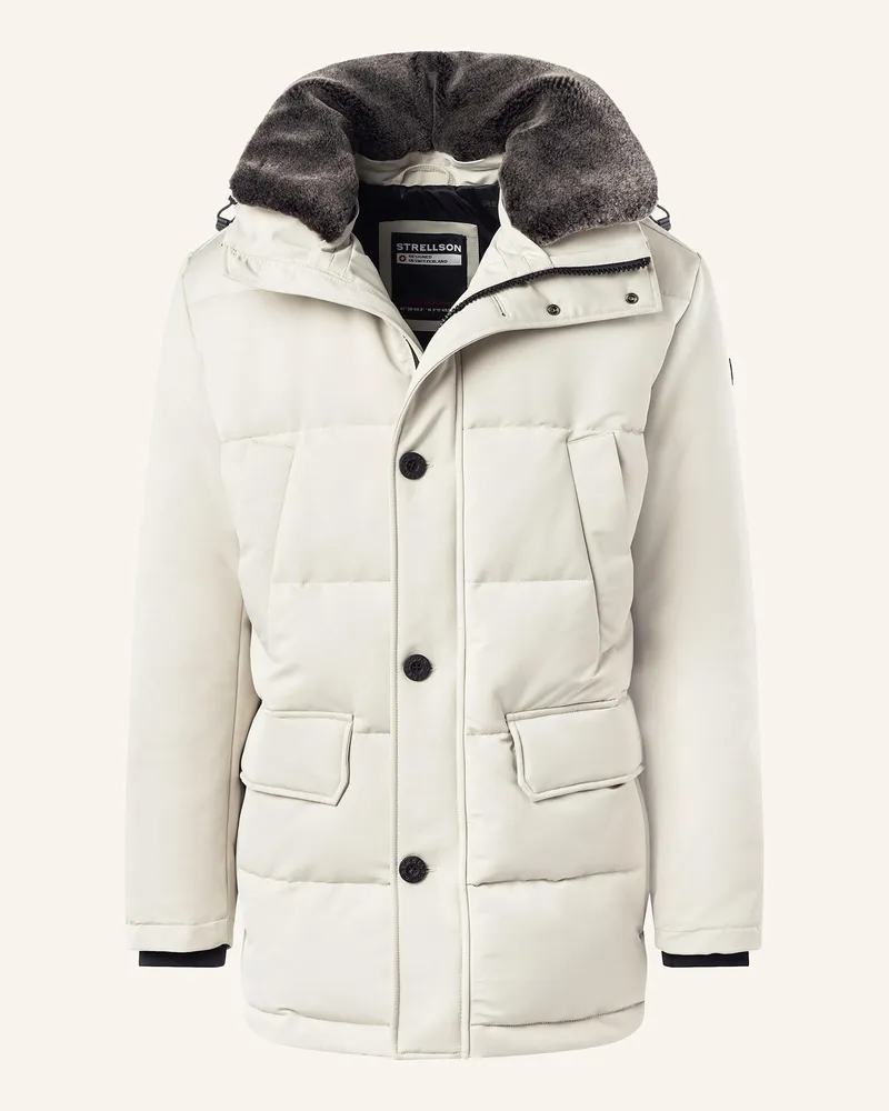Strellson Parka PLAZA 2.0 mit Kunstpelz Creme